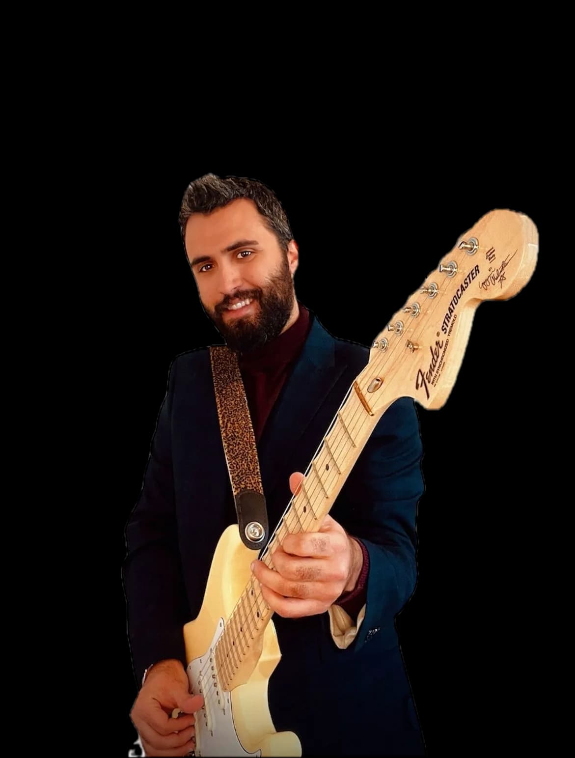 Zack Abasi with his Fender Stratocaster